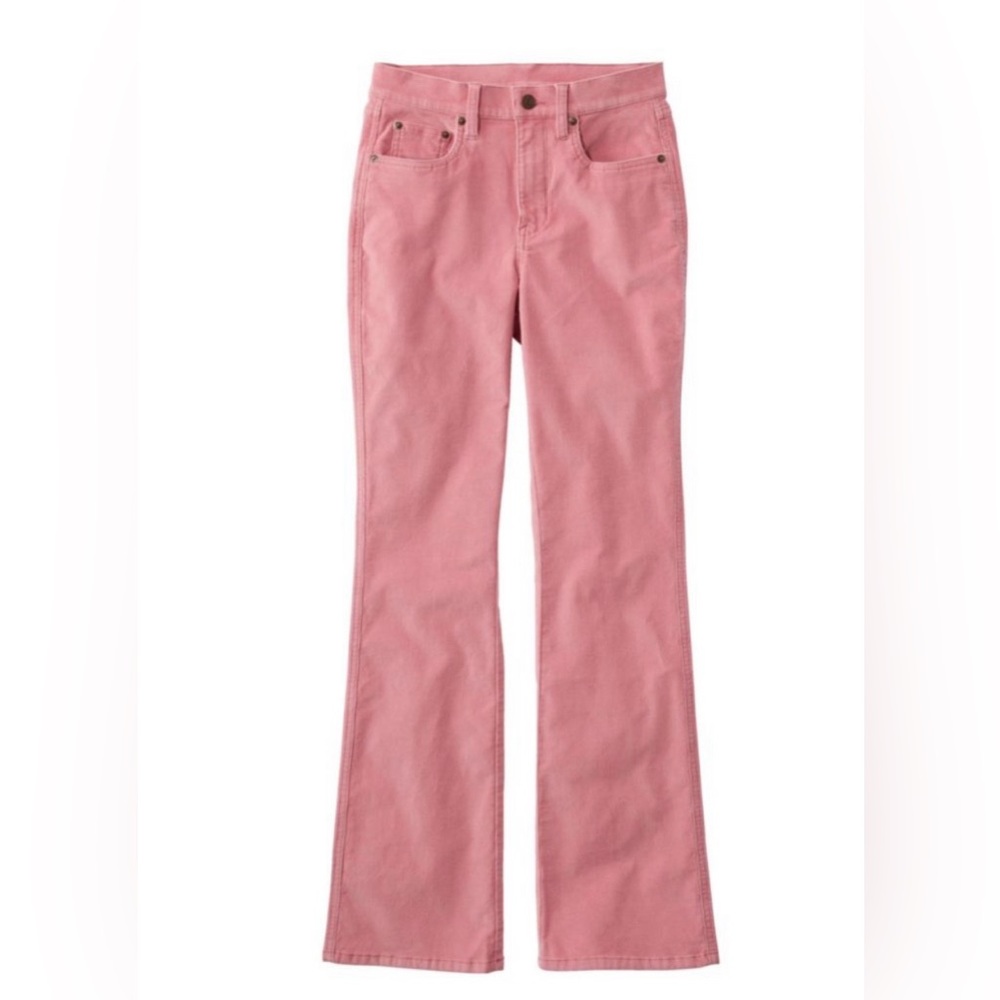 L.L. Bean Rose Pink Boot-Cut Corduroy Pants